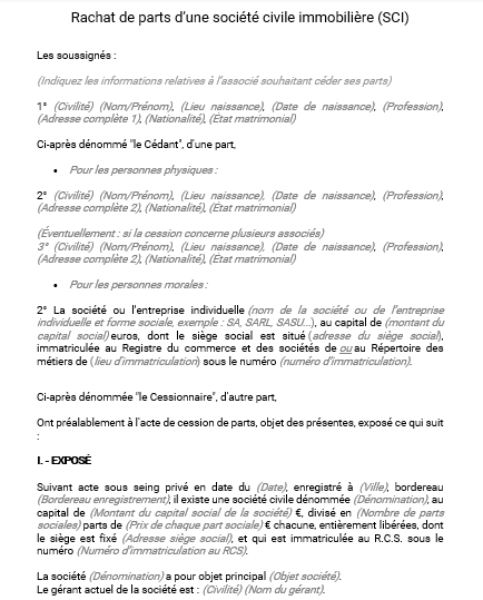 FERMETURE DE COMPTE ET RACHAT DE PART SOCIALE visual data 8